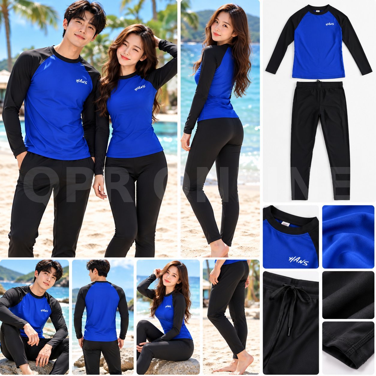 ชุดว่ายน้ำ เสื้อ+กางเกง
