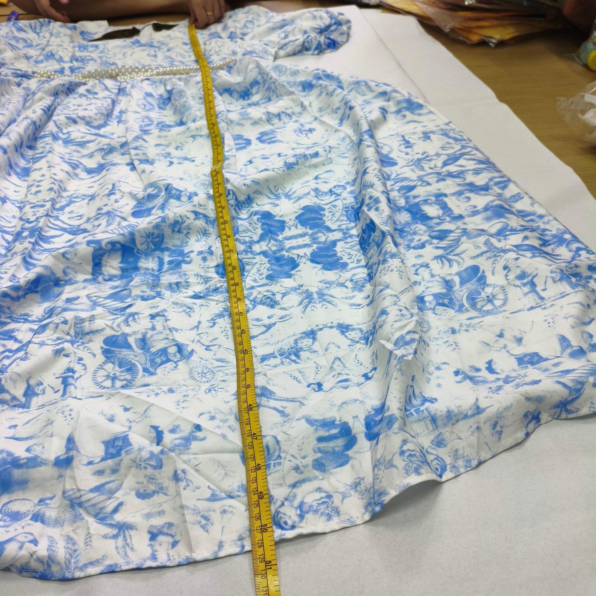ชุดเดรส ฟ้าขาว 2-3XL