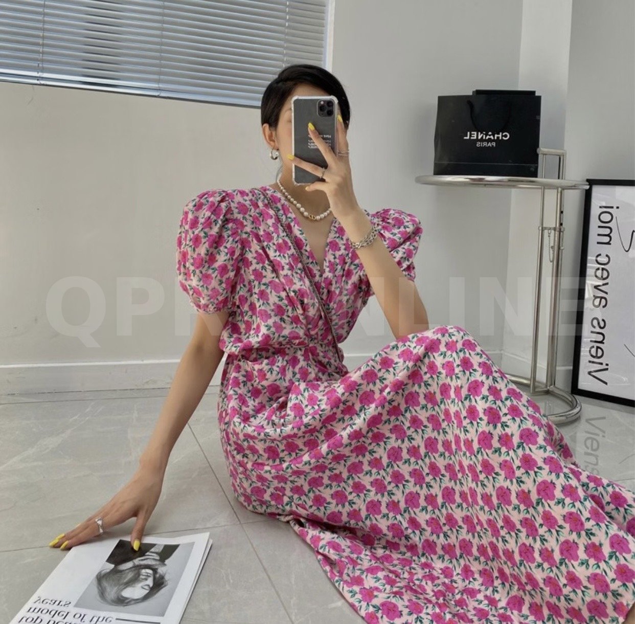 พร้อมส่ง เดรสยาว สไตล์วินเทจ ทรงหรู ผู้ดีดูแพง ใส่สบายมากๆ