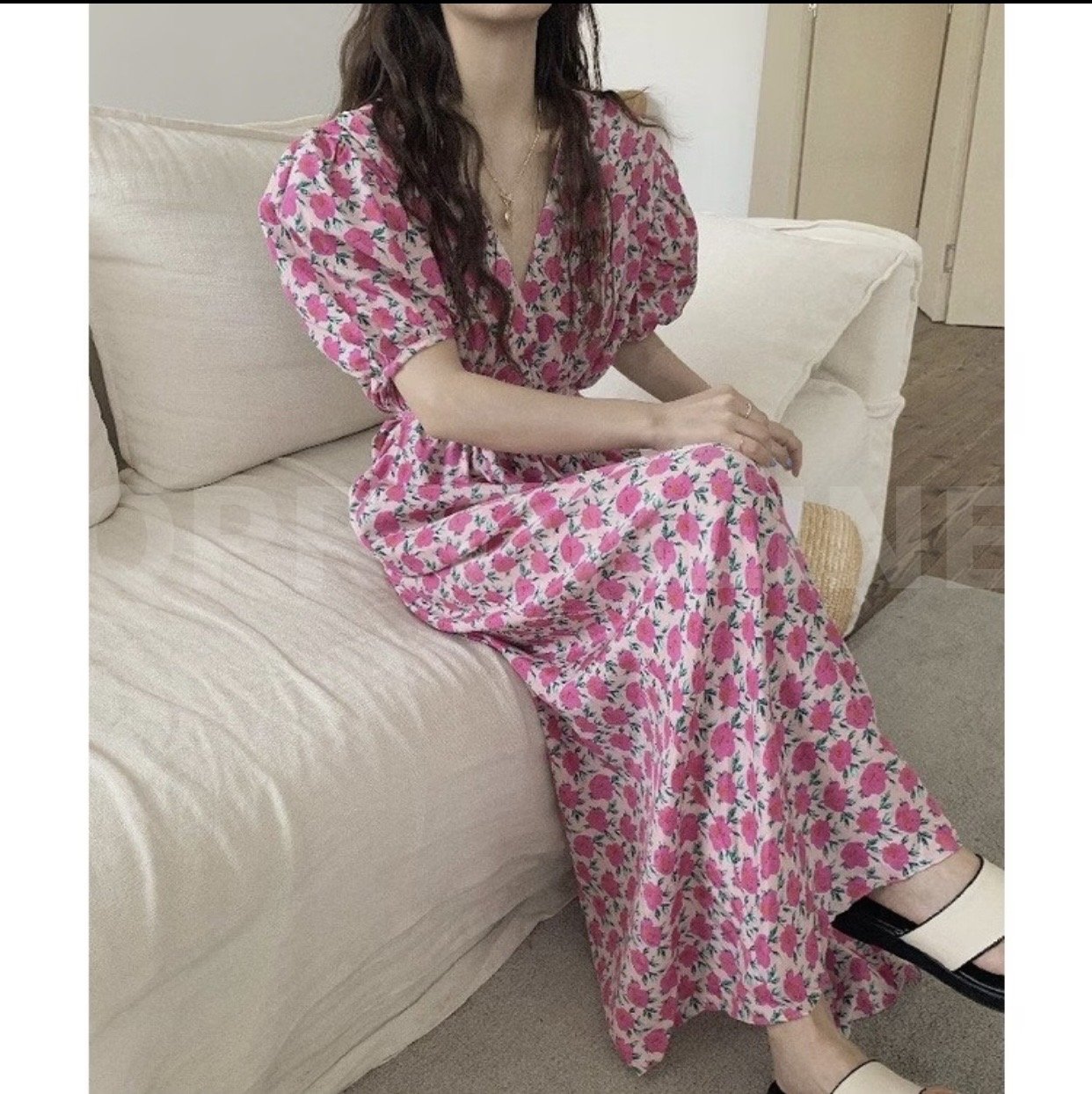 พร้อมส่ง เดรสยาว สไตล์วินเทจ ทรงหรู ผู้ดีดูแพง ใส่สบายมากๆ
