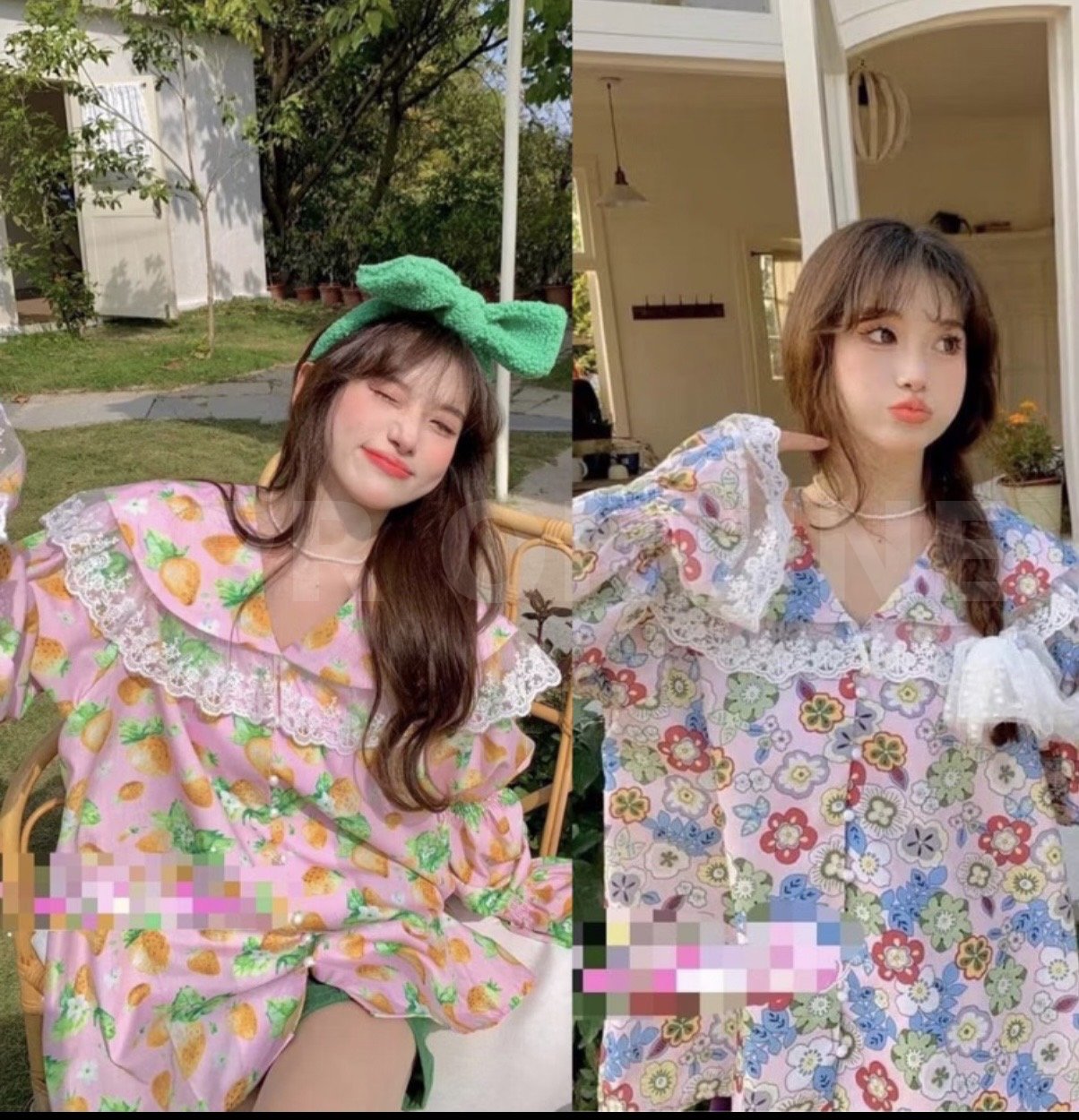 มินิเดรสลายผลไม้น่ารักคิ้วๆ์ป้ายYPY
