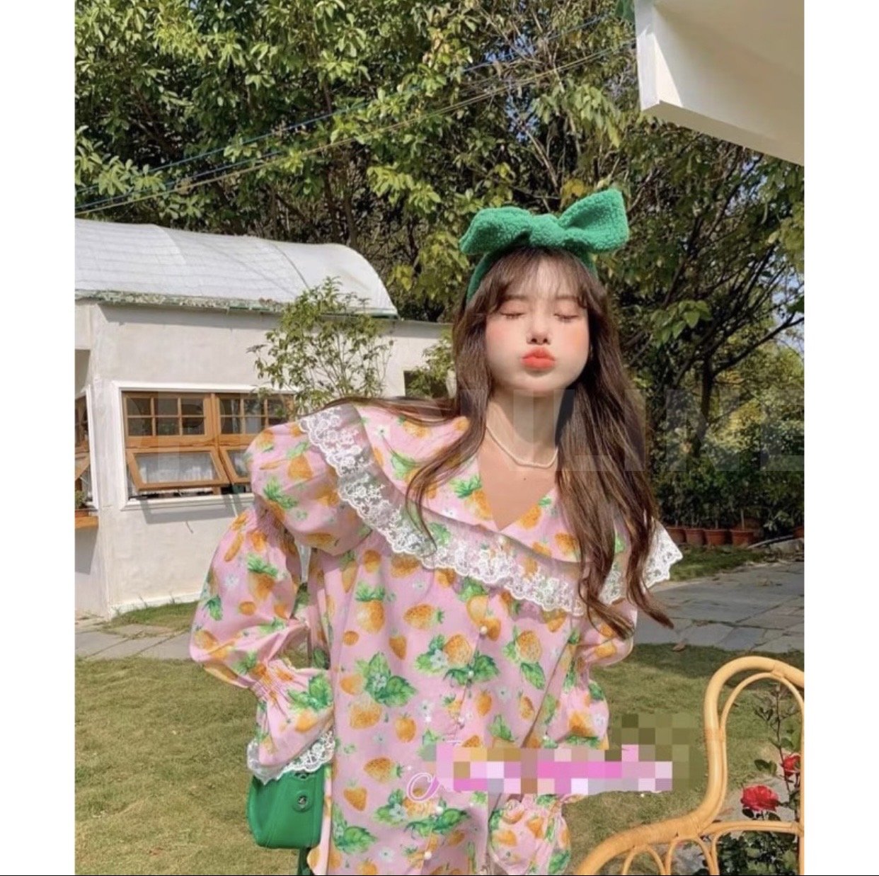 มินิเดรสลายผลไม้น่ารักคิ้วๆ์ป้ายYPY
