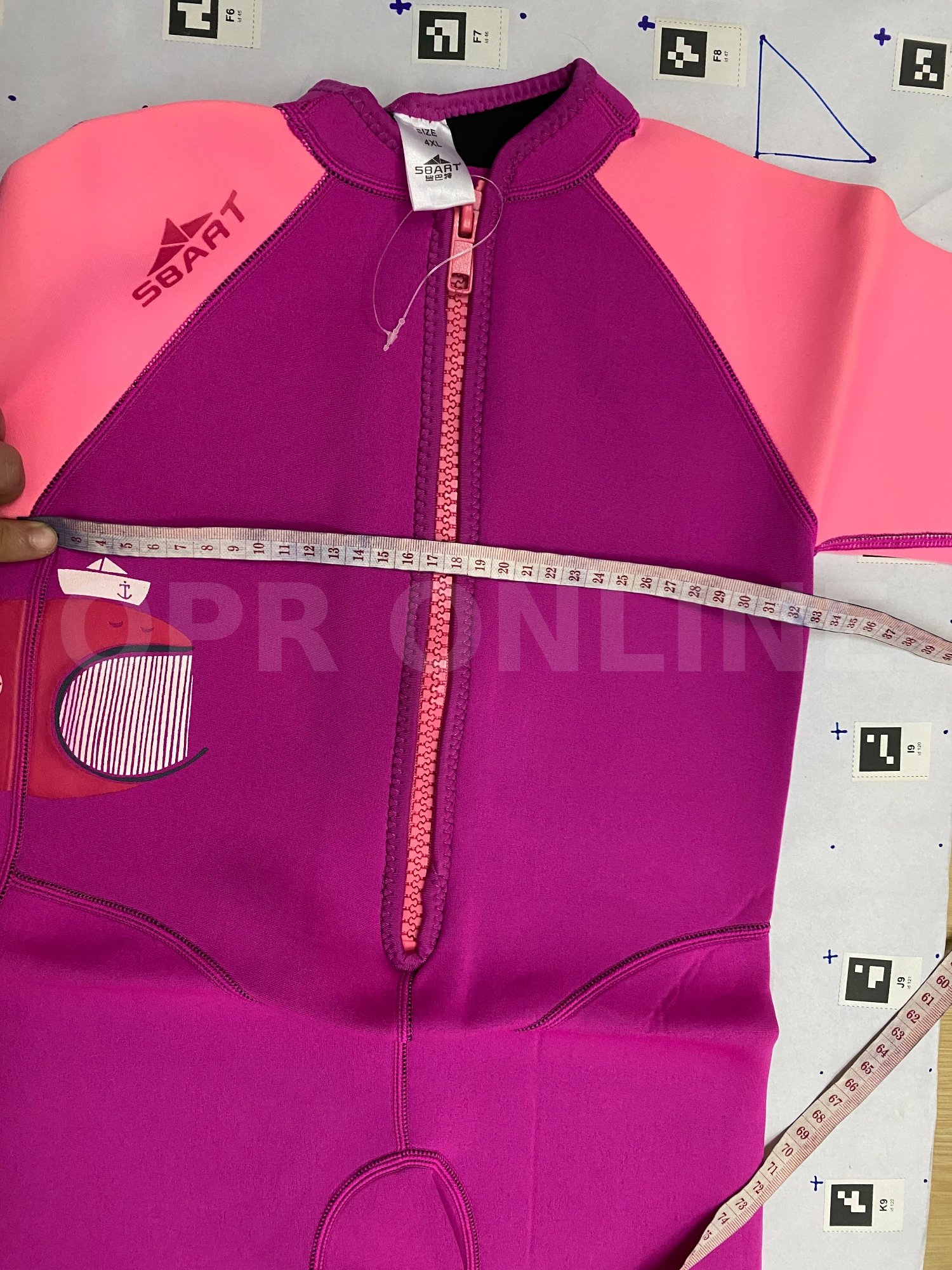 ชุดดำน้ำเด็กชาย-หญิง สีชมพู 4XL เด็ก