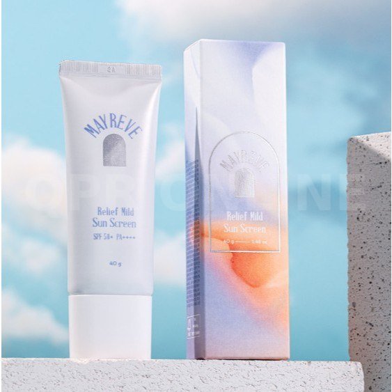 MAYREVE Relief Mild Sunscreen SPF50+ PA++++ (40g) กันแดดเกาหลี สูตรอ่อนโยน ผิวกระจ่างใส ลดเลือนริ้วรอย